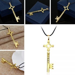 1Pcs Attack On Titan Eren Key Necklace Metal Pendant Necklace Eren Cosplay Jewelry Toy Anime Figure 2 - Attack On Titan Store