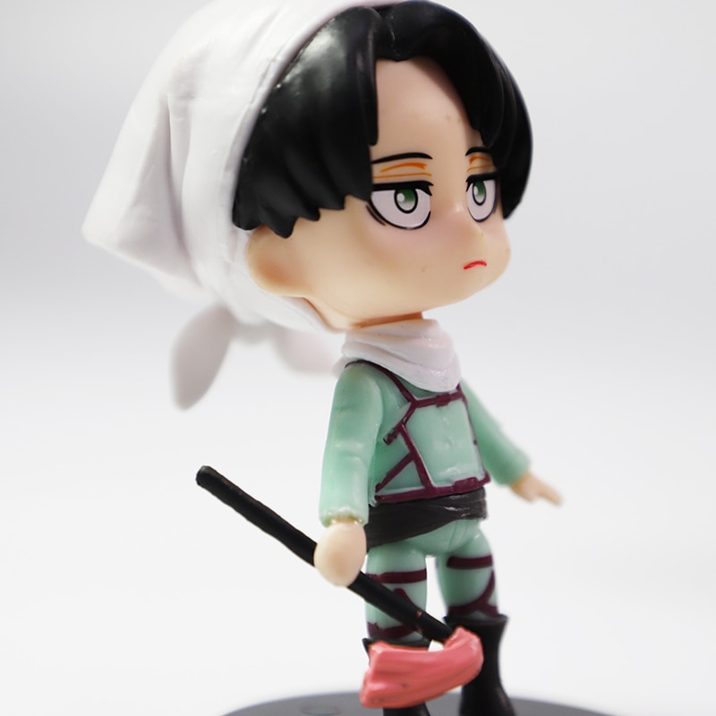 6Pcs/set Anime Attack on Titan Figure Toys Eren Jaeger Mikasa Ackerman Levi Rivaille Levi Ackerman PVC Action Figure Model Toys