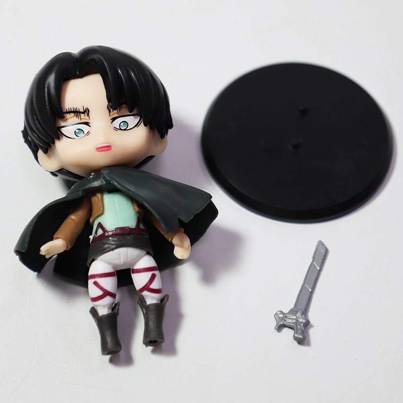 6Pcs/set Anime Attack on Titan Figure Toys Eren Jaeger Mikasa Ackerman Levi Rivaille Levi Ackerman PVC Action Figure Model Toys