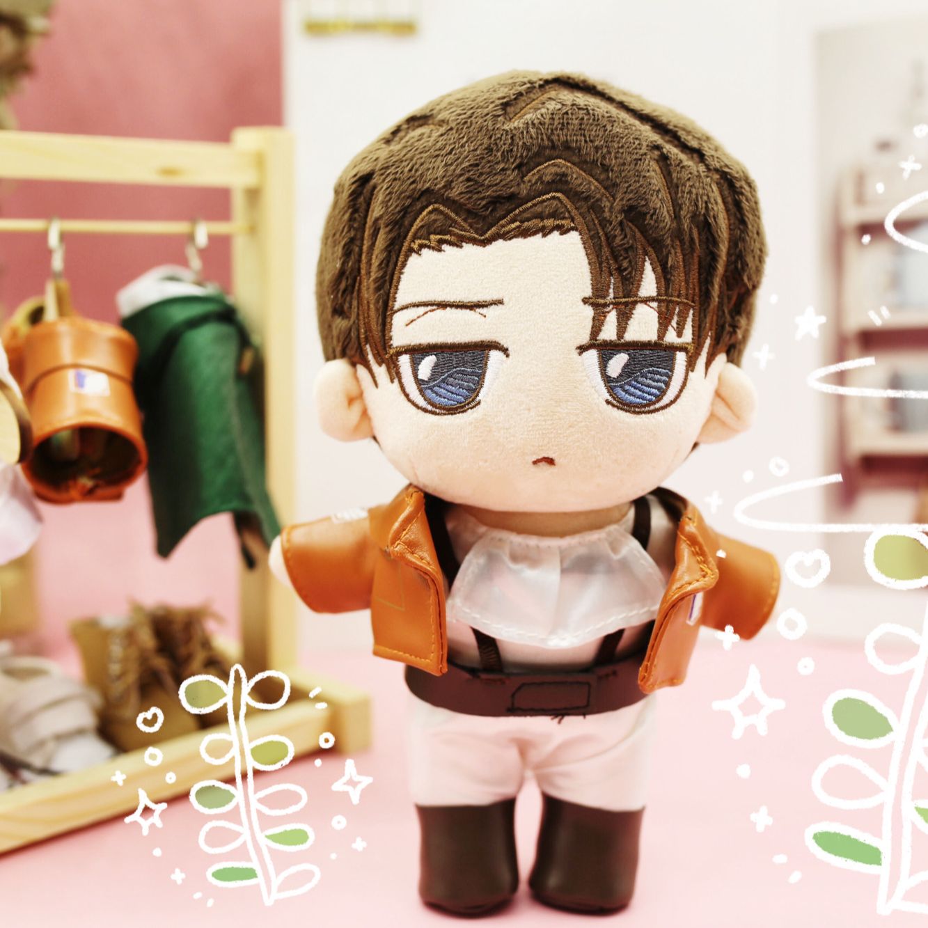 Anime Attack On Titan Levi Plush 9 23cm Uoozii Ackerman Doll Clothes Changeable Plushie Figure Anime - Attack On Titan Store