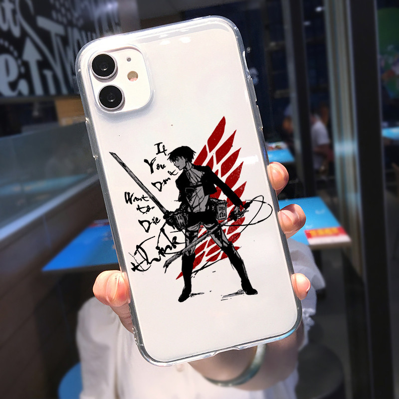 Soft Clear Phone Case For Iphone - Attack On Titan Back Cover