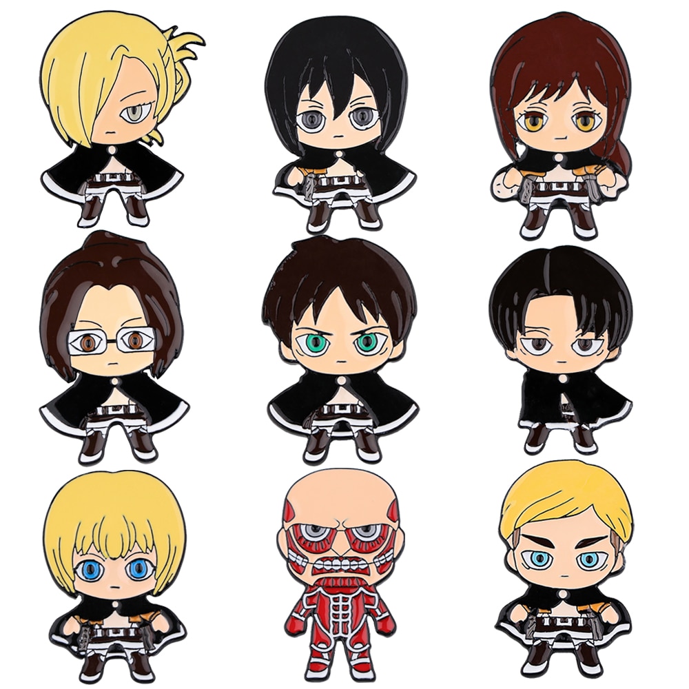 Attack On Titan Pins - Figures Enamel Pins Badge Backpack Bag Jewelry Gifts