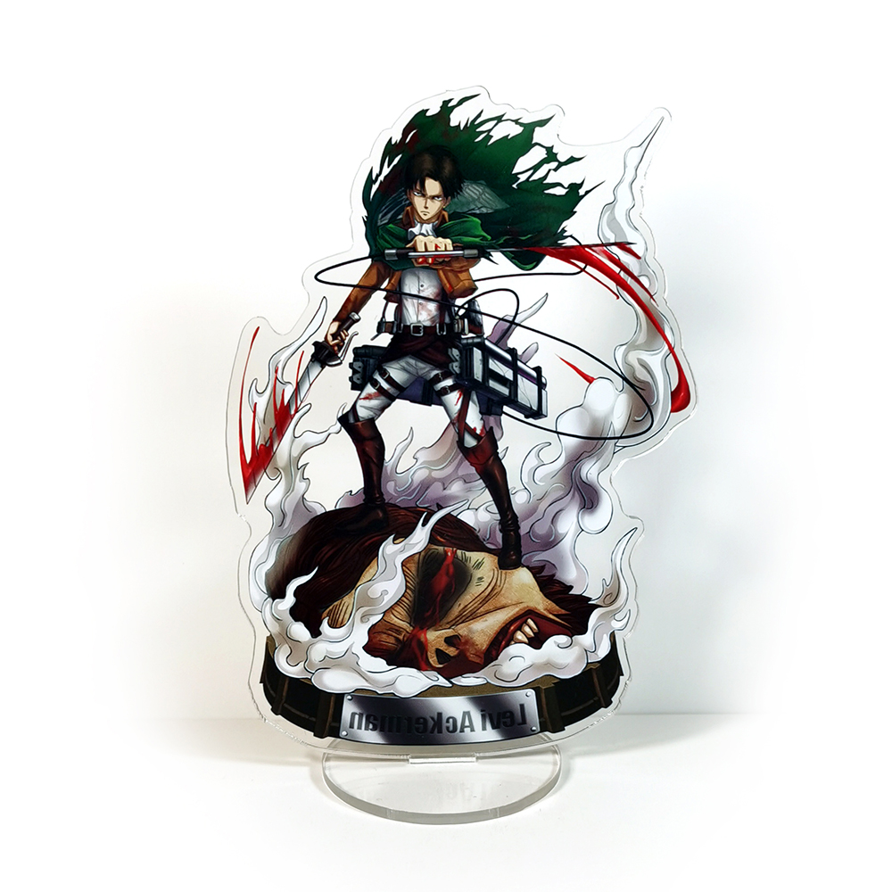 Attack on Titan Shingeki no Kyojin Levi Rivaille fighting with Kemono no kyojin acrylic stand figure model cake topper