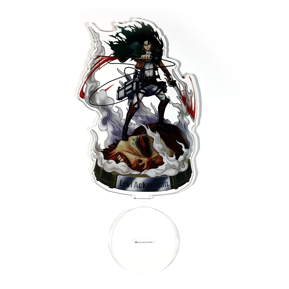 Attack on Titan Shingeki no Kyojin Levi Rivaille fighting with Kemono no kyojin acrylic stand figure model cake topper
