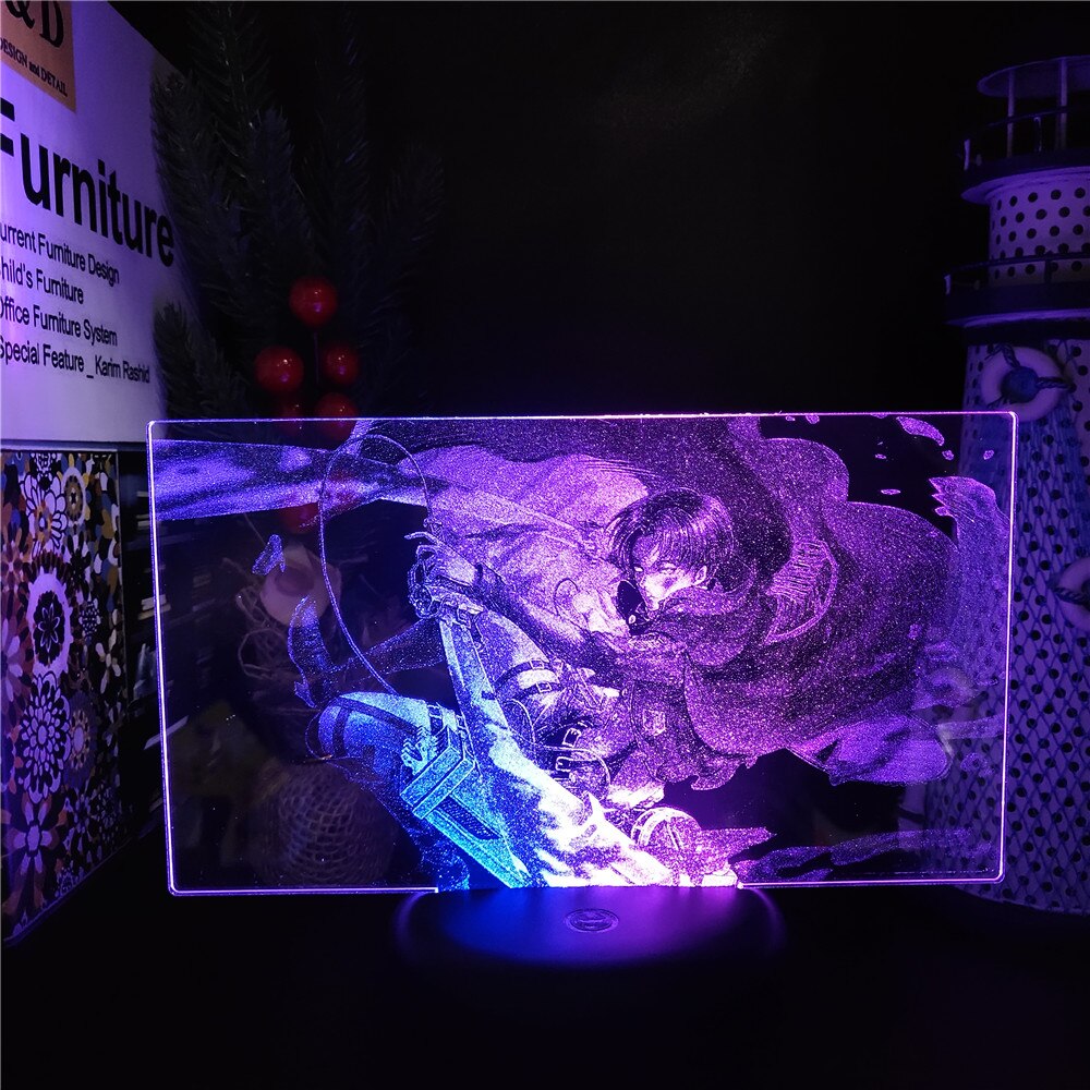 Attack On Titan 3D Lamp - Levi Ackerman LED Night Desk Decor