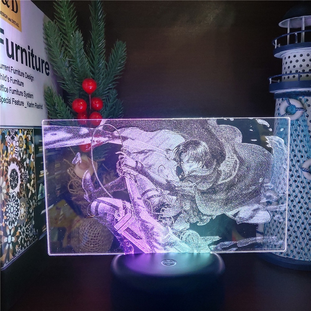 Attack On Titan 3D Lamp - Levi Ackerman LED Night Desk Decor