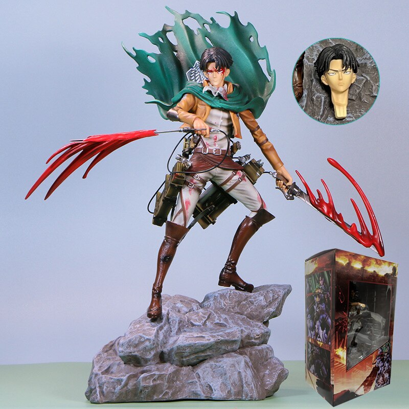 36cm Attack On Titan Mikasa Ackerman Anime Figure Rival Shingeki no Kyojin Levi Ackerman Action Figure 1 - Attack On Titan Store