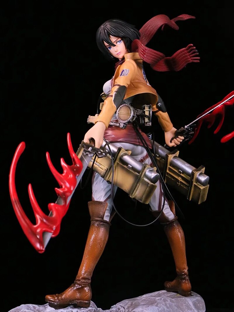 36cm Attack On Titan Mikasa Ackerman Anime Figure Rival Shingeki no Kyojin Levi Ackerman Action Figure 2 - Attack On Titan Store