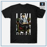 Attack on Titan Shirt Merch - Levi Ackerman Black Illustration Shirt