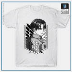 Attack On Titan Shirt Merch - Levi Ackerman Black & White Portrait Shirt