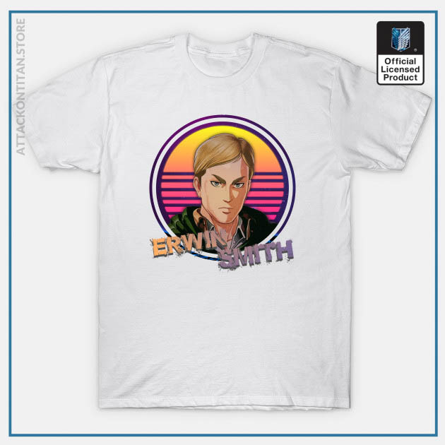 Attack on Titan Shirt Merch - Erwin Smith Anime Color Illustration Shirt 1 - Attack On Titan Store Attack on Titan Shirt Merch - Erwin Smith Anime Color Illustration Shirt