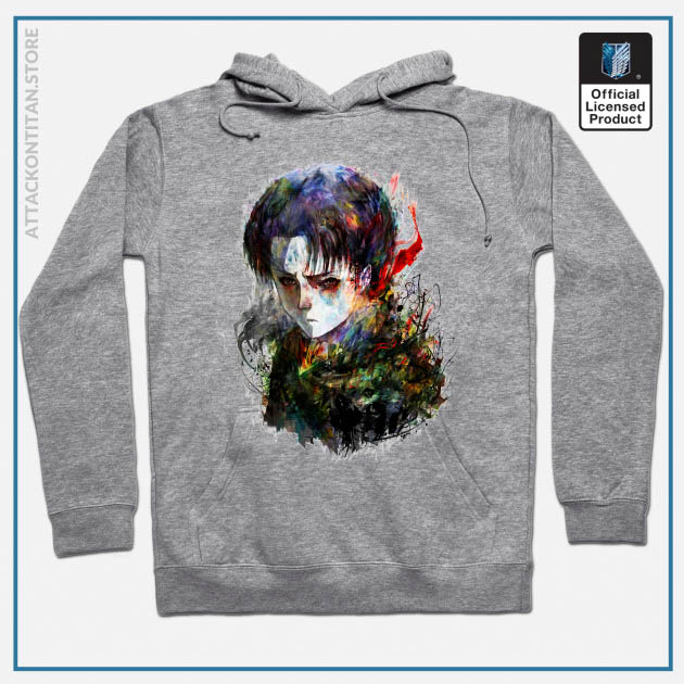 Attack on Titan Hoodie Merch - Levi Ackerman Portrait Hoodie 1 - Attack On Titan Store Attack on Titan Hoodie Merch - Levi Ackerman Portrait Hoodie