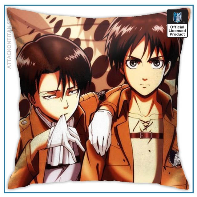 Attack On Titan Pillow: Levi Ackerman And Eren Yeager