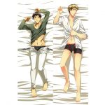 Attack On Titan Body Pillow Merch: Erwin Smith And Bertholdt Hoover Dakimakura