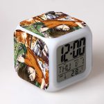 Attack On Titan Clock Merch - Mikasa Ackerman 7 Colors Change Touch Light Alarm Clock