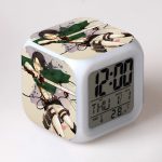 Attack On Titan Clock Merch - Levi Ackerman 7 Colors Change Touch Light Alarm Clock