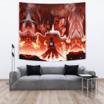 Attack On Titan Wall-Poster: Buring Attack On Titan Tapestries
