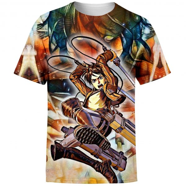 Attack on Titan Shirt Merch - Eren Yeager Shirt Cotton Freesize Custom Shirt