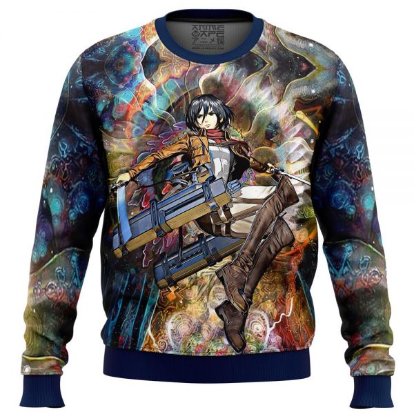 Attack on Titan Sweatshirt Merch - Mikasa Ackerman Focused Fight 3D Sweatshirt