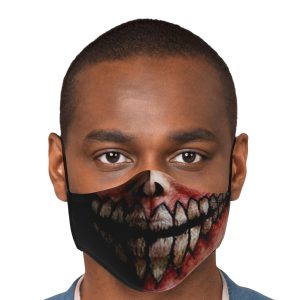 Attack on Titan Face Mask Merch - Jaw Titan V2 Premium Carbon Filter Face Mask
