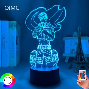 Attack On Titan Lamp Merch: Erwin Smith Portrait 3D Led Lamp