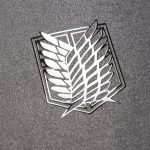 Attack on Titan Metal Stickers: Wings of Freedom In Silver