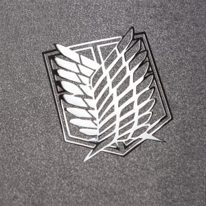 Attack on Titan Metal Stickers: Wings of Freedom In Silver