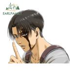 Attack On Titan Stickers: Levi Ackerman Stickers 13cm x 11.4cm