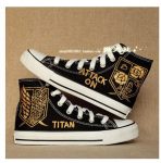 Attack On Titan Shoes Merch: Attack On Titan Graphic Logo High-Top Shoes