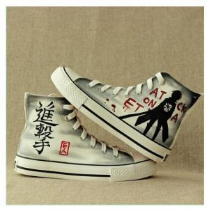 Attack On Titan Shoes Merch: Attack On Titan High-Top Shoes