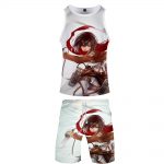 Attack On Titan: Mikasa Ackerman 3D Set Summer Baseball Tank Tops