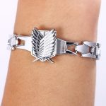 Attack on Titan Merch: Wing Of Freedom Silver Metal Bracelet