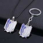 Attack On Titan Metal Merch: Attack On Titan's Logo Necklace And Keychain Set