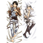 Attack On Titan Body Pillow Merch: Levi Ackerman Body Pillow Case Dakimakura Hugging Pillow