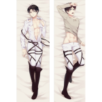 Attack On Titan Body Pillow Merch: Eren Yaeger And Levi Ackerman Body Pillow Case Dakimakura Hugging Pillow