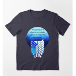 Attack on Titan Shirt Store: Blue Freedom of Wigs Slogan Shirt