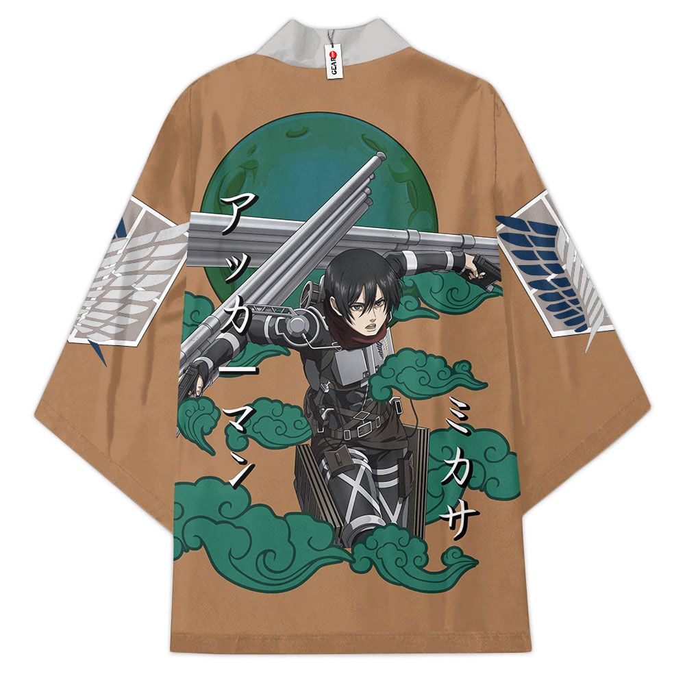 Attack on Titan Kimono - Mikasa Ackerman Kimono Custom Merch  Clothes GOT1308