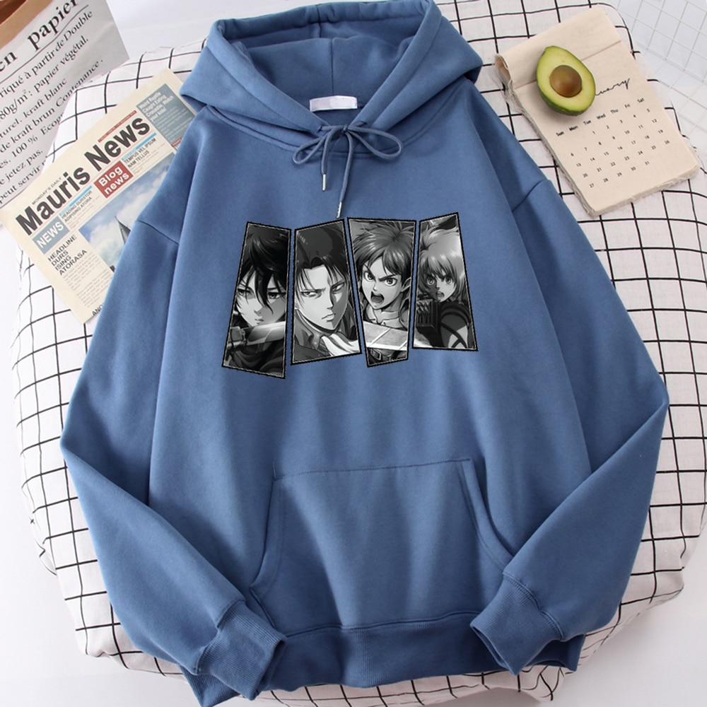 Attack On Titan Hoodie - AOT Warriors Manga Graphic Pullover Hoodie