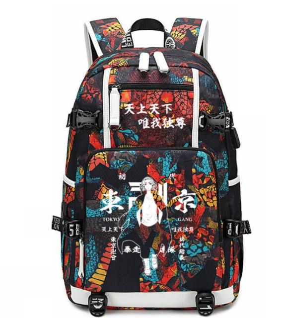Tokyo Revengers Merch Backpack: 3D Colorful Backpack Mikey