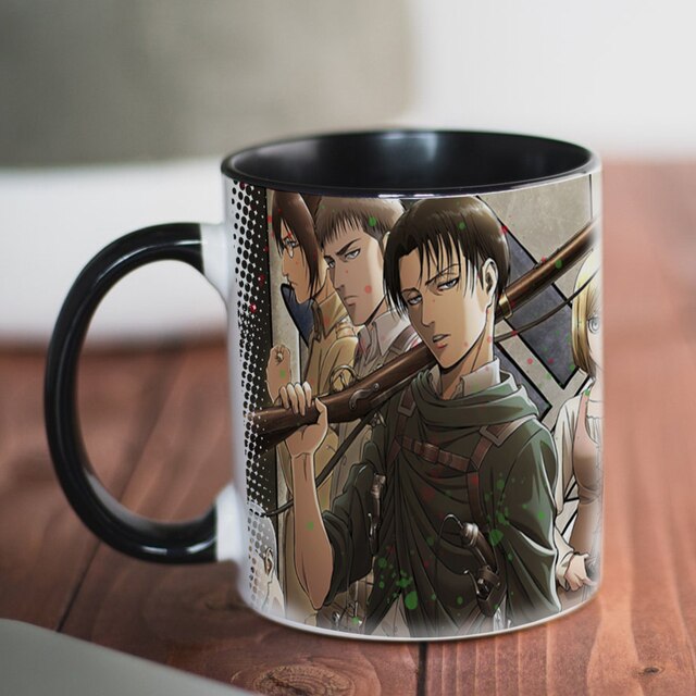 Attack On Titan Mugs - AOT Anime Cool Print Characters White Mug