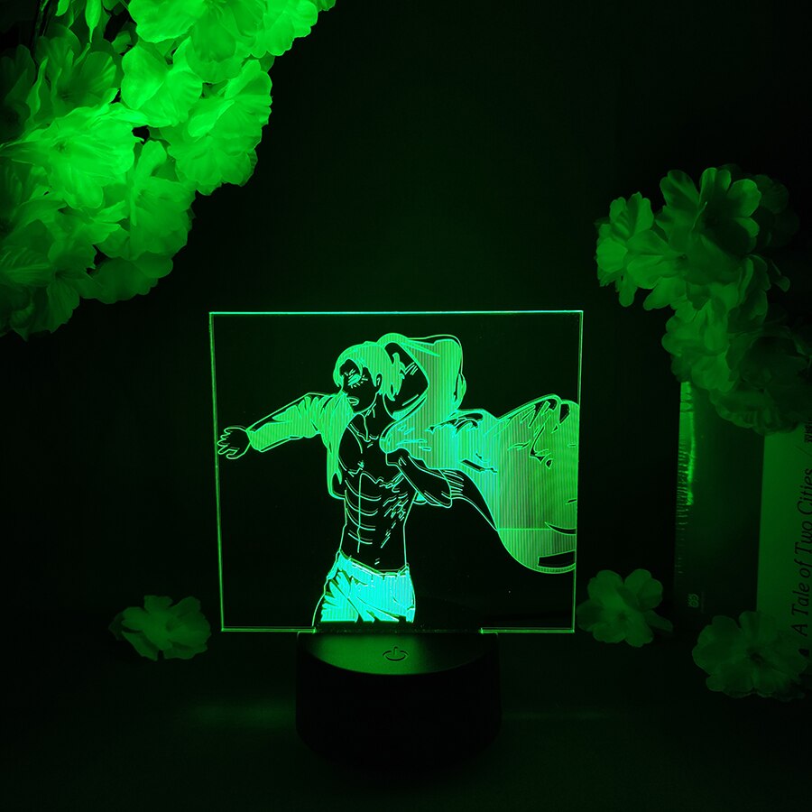 Attack On Titan 3D Lamp - Eren AOT 3D Hologram Lighting Effect Lamp