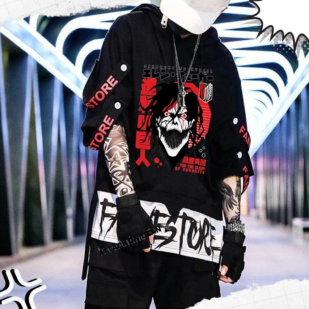 Attack On Titan Hoodies – Eren Transformation Titan Streetwear Hoodie