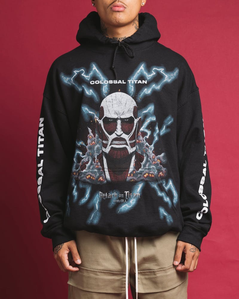 Attack On Titan Hoodies - Colossal Titan Vintage Hoodie