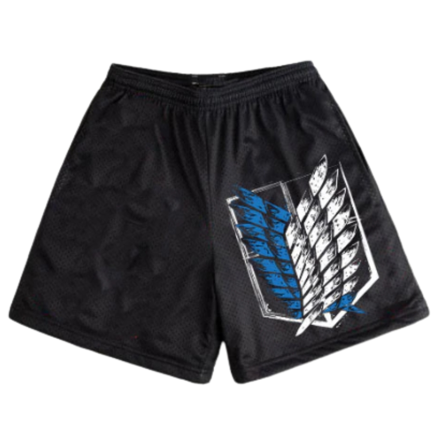 Attack On Titan Shorts - AoT Logo Summer Fitness Shorts