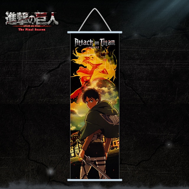 Attack On Titan Posters - Attack On Titan Scroll Canvas Wall Art Poster