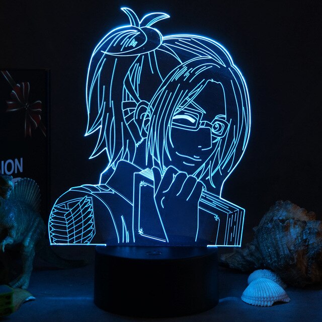 Attack On Titan Lamps - Hange Zoe Night Light Acrylic LED Lamp
