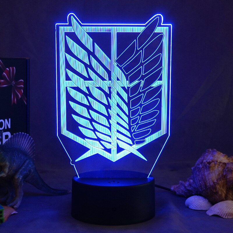 Attack On Titan Lamps - Wing Freedom Night Light Acrylic LED Lamp