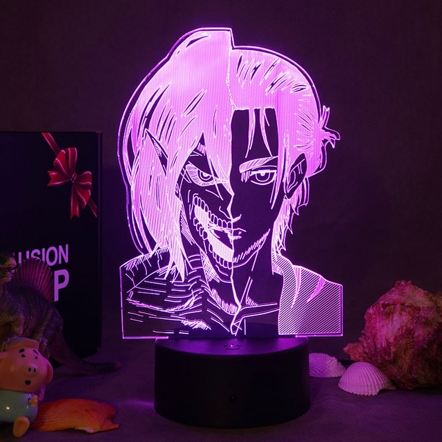 Attack On Titan Lamps - Eren Titan Night Light Acrylic LED Lamp