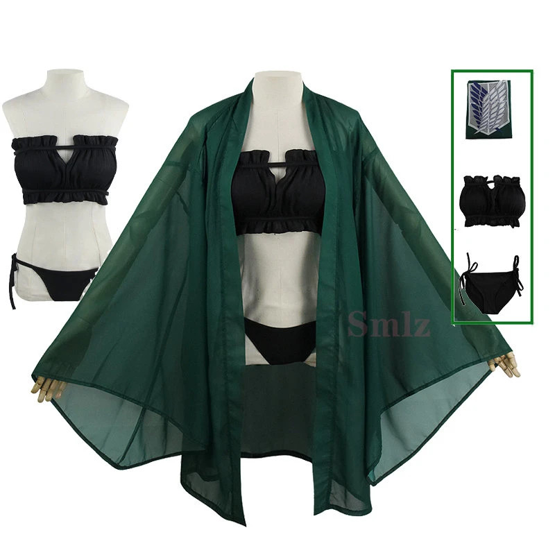 Attack On Titan Bikini - Survey Corps Swimwear Cloak Beach Bikini 6 - Attack On Titan Store Attack On Titan Bikini - Survey Corps Swimwear Cloak Beach Bikini - Image 6