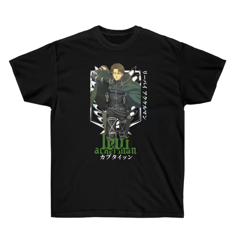 Attack On Titan T-shirt – Levi Acker Character Vintage Anime T-shirt